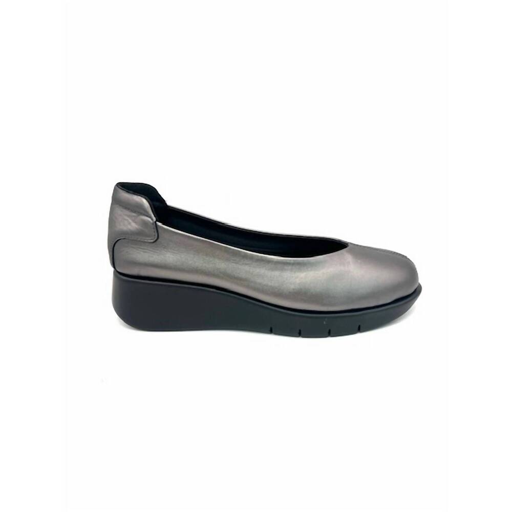 NEW SAYDO women's sonia ballet flat in satin anthracite